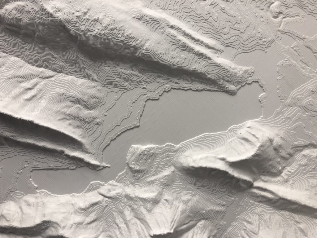 Carte relief imprimée en 3D